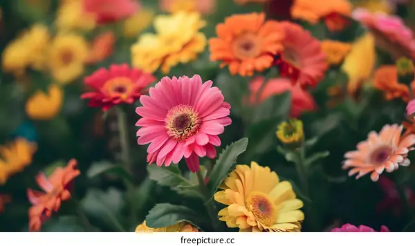 Close Up Pink Flower in a Garden