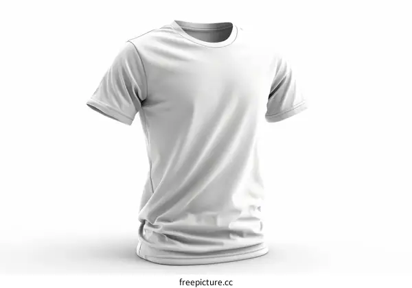 White T-shirt on a white background