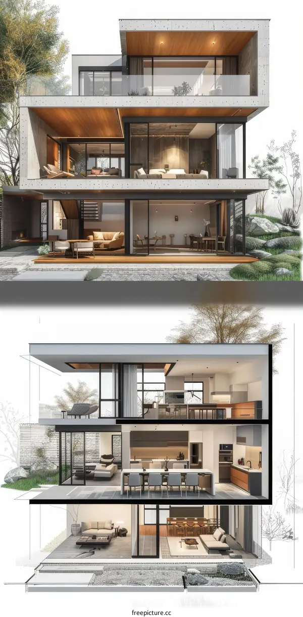 Modern Home Cross-Section