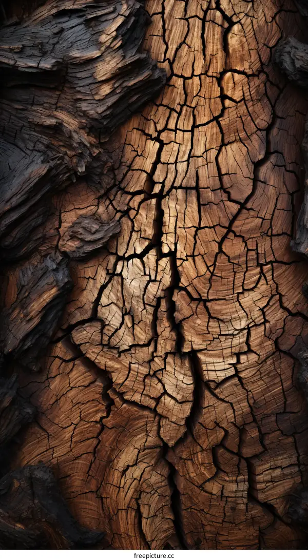 Cracked wood texture