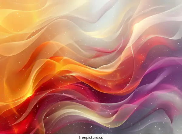 Abstract Colorful Flowing Fabric Design