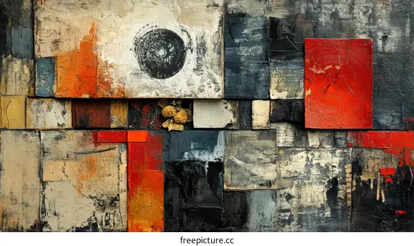 Abstract Collage with Geometric Shapes