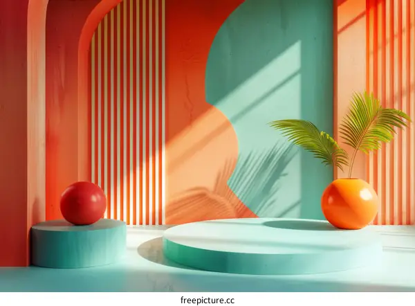 Vibrant Retro Style Product Display