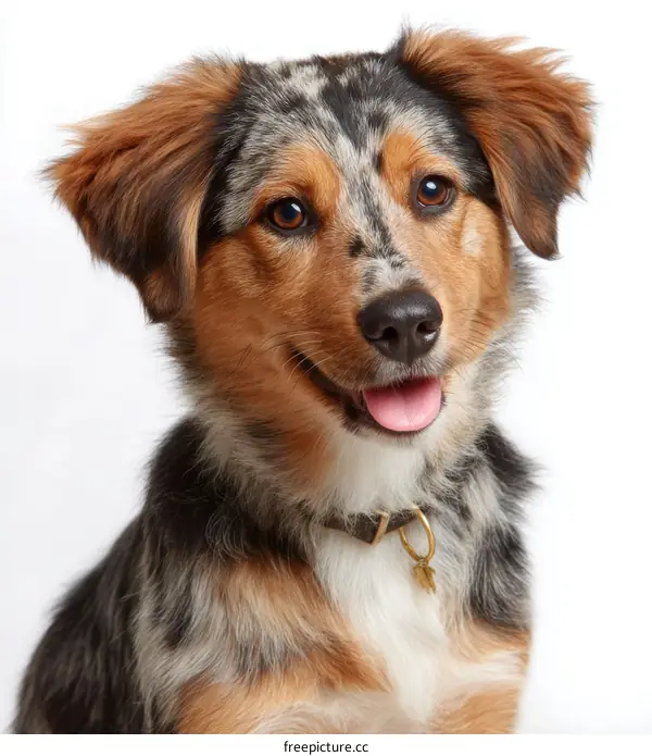 Close Up Portrait of a Mixed Breed Dog