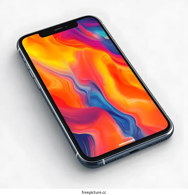 Abstract Colorful Swirls Mobile Phone Wallpaper