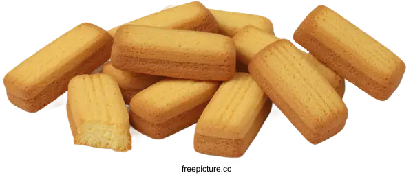 [Transparent Background PNG]Pile of Biscuits on White Background