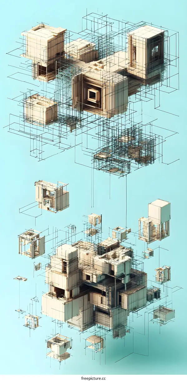 Abstract 3D Structure Architecture