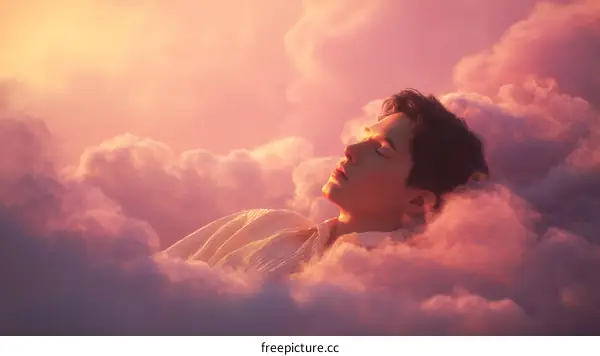 A Man Sleeping Among the Clouds