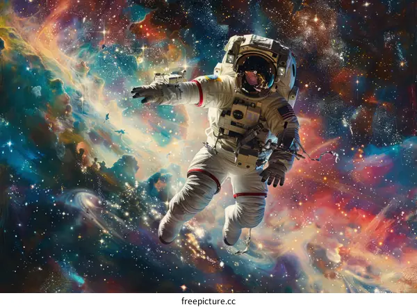 Astronaut Floating in Space