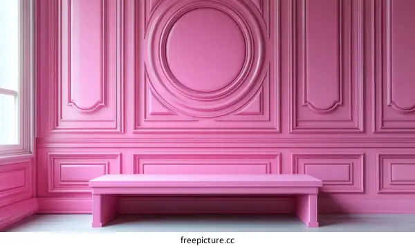 Elegant Pink Interior Design Scene