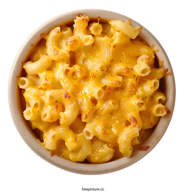 [Transparent Background PNG]Macaroni and cheese in a bowl