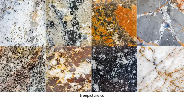Six Marble Types Collage