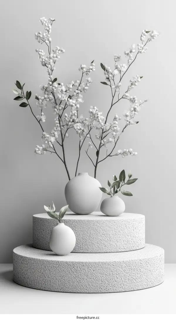 Modern Minimalist Flower Arrangement Display