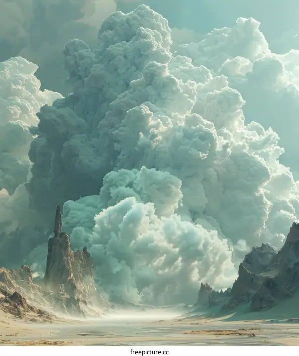 Towering Desert Storm Clouds