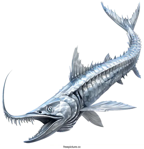 [Transparent Background PNG]Metallic Fish Illustration