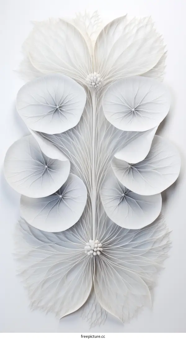 White paper flower petals