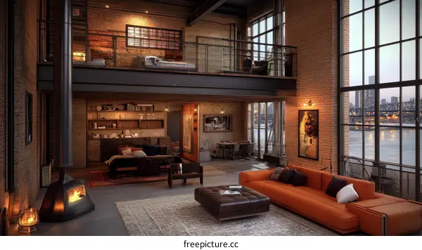 Industrial Loft Apartment Interior Design