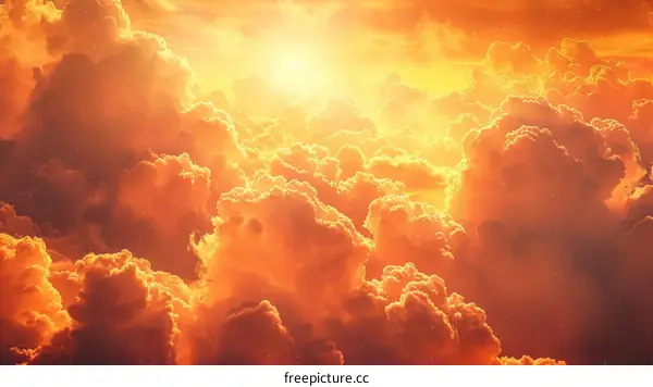 Golden Cloudscape at Sunset