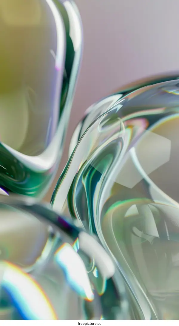 Abstract Glassmorphism 3D Render