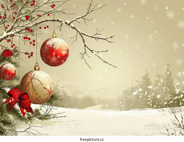 Beautiful Christmas Snow Scene