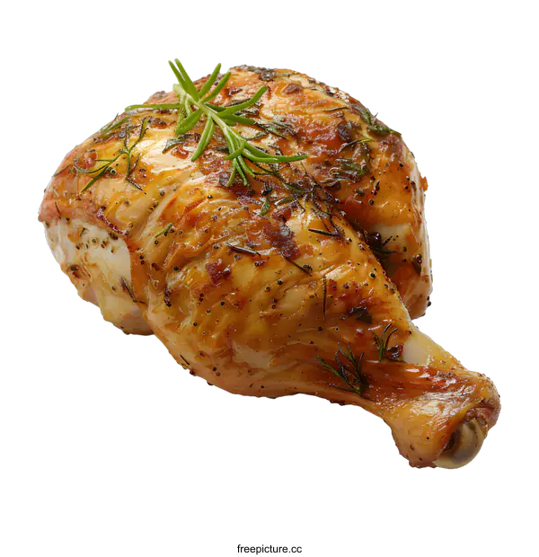 [Transparent Background PNG]Roasted Chicken Leg Quarter