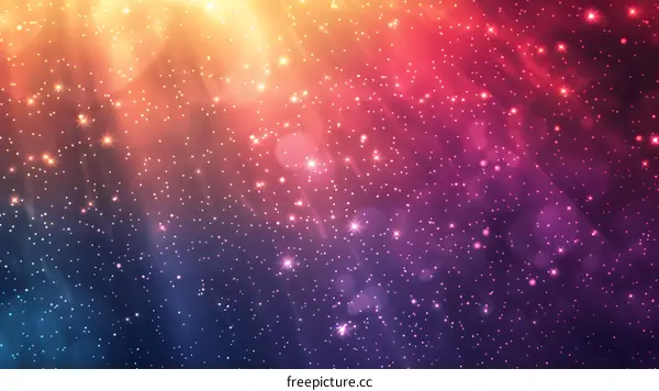 Colorful Stars Shining in the Night Sky