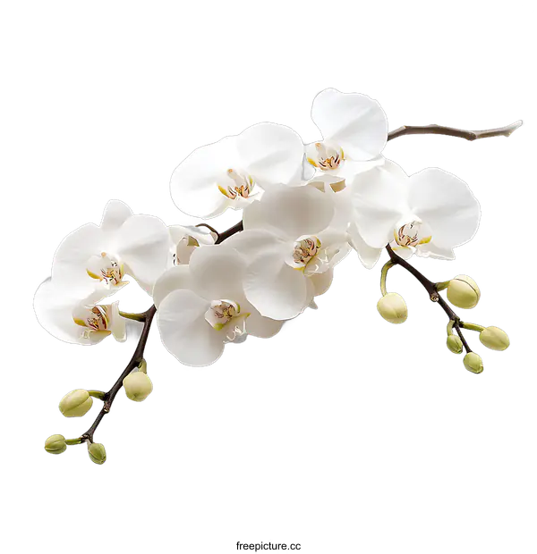 [Transparent Background PNG]Beautiful White Orchid Flowers Bouquet