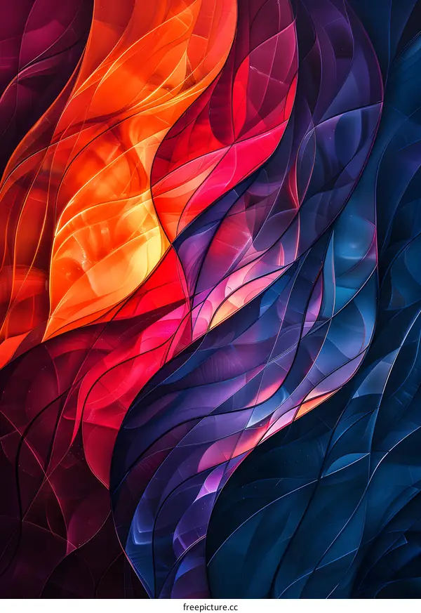 Abstract colorful wavy background