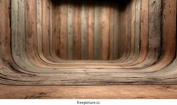 Wooden Room Interior Design Illustration