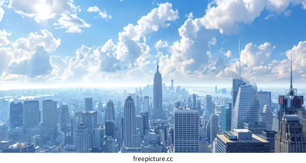 Iconic Empire State Building New York Cityscape