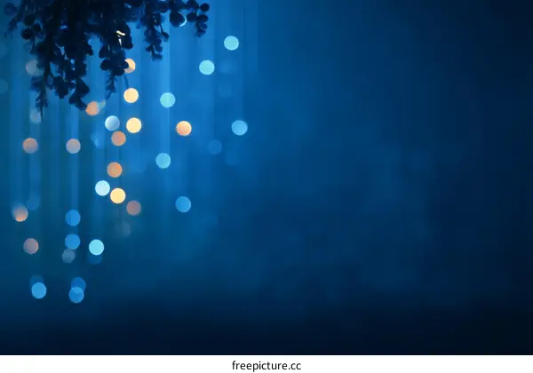 Blurred Bokeh Lights Blue Background