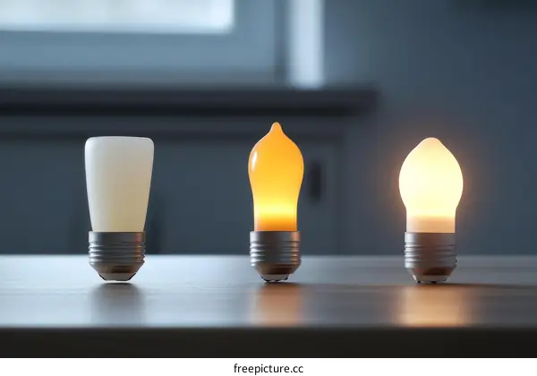 LED Light Bulbs Stages of Illumination
