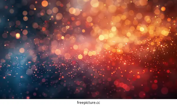 Glowing orange and blue bokeh background
