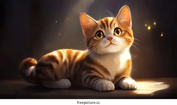 Adorable Kitten in Soft Light