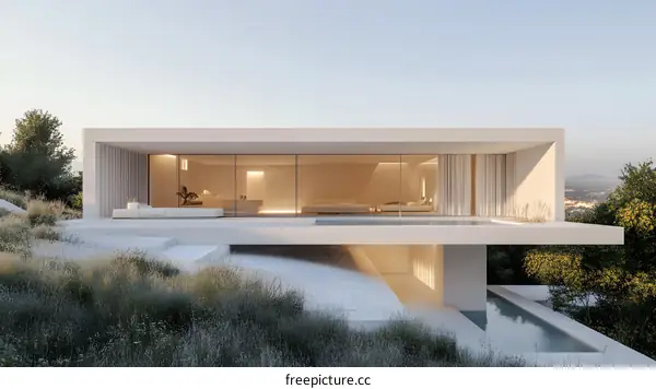 Minimalist Modern House with Infinity Pool and Stunning Views