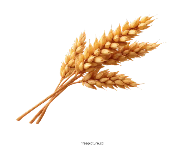[Transparent Background PNG]Close up of Wheat Ears on White Background