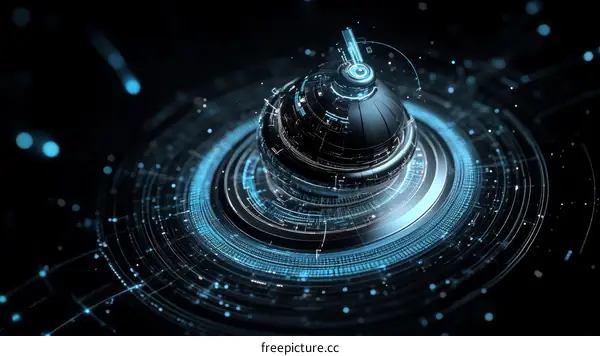 Abstract Futuristic Technology Sphere Design