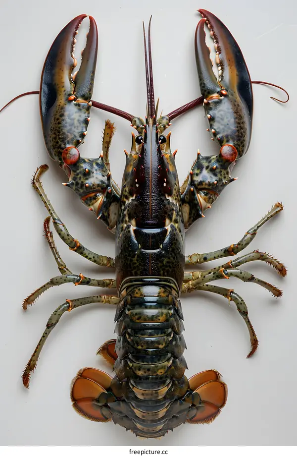 Fresh Lobster on White Background