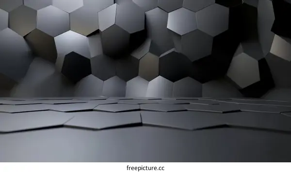 Abstract Geometric Hexagonal Background Design