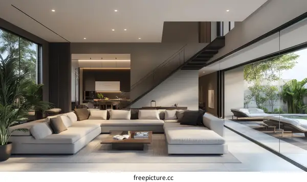 Modern Luxury Living Room Design Illustration