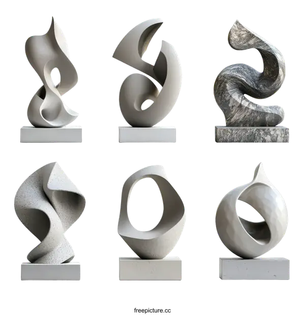 [Transparent Background PNG]Abstract Stone Sculptures Collection