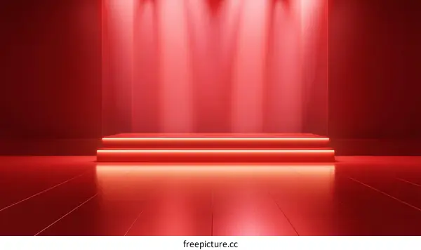 Red Neon Stage Display Design