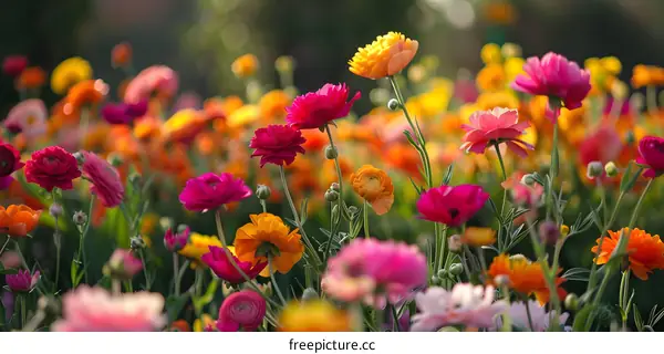 Colorful Flowers in the Garden