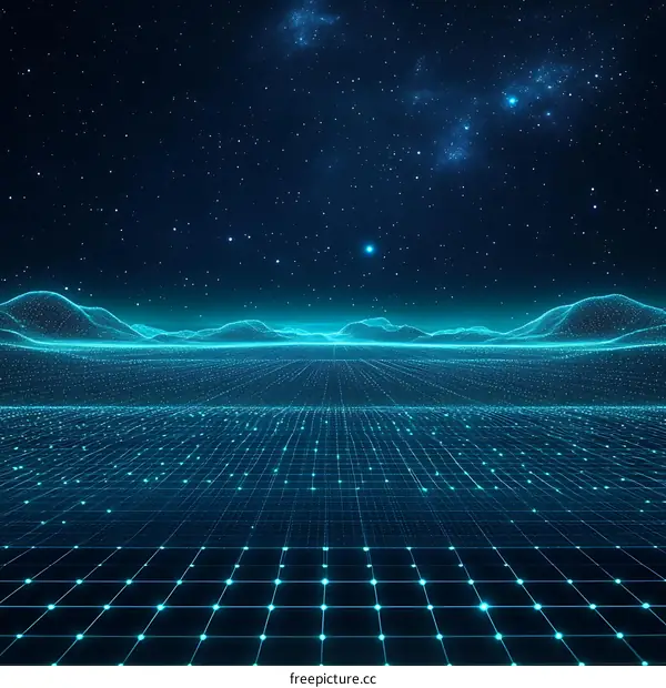 Digital Landscape of the Night Sky