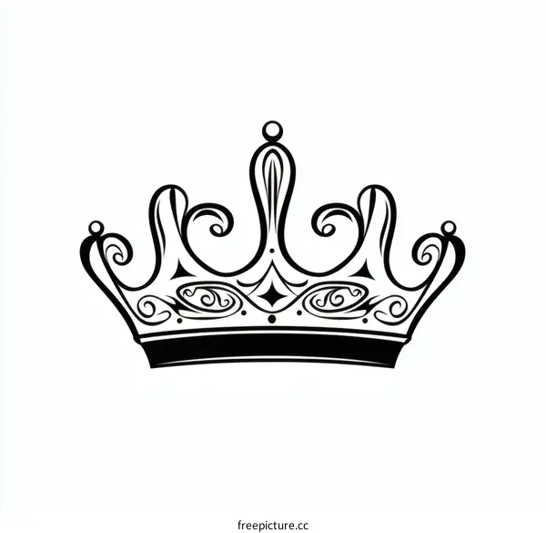 Ornate Crown Illustration Design