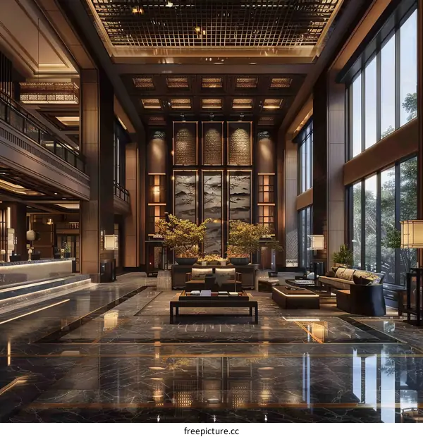 Grand Luxury Hotel Lobby Interior Design