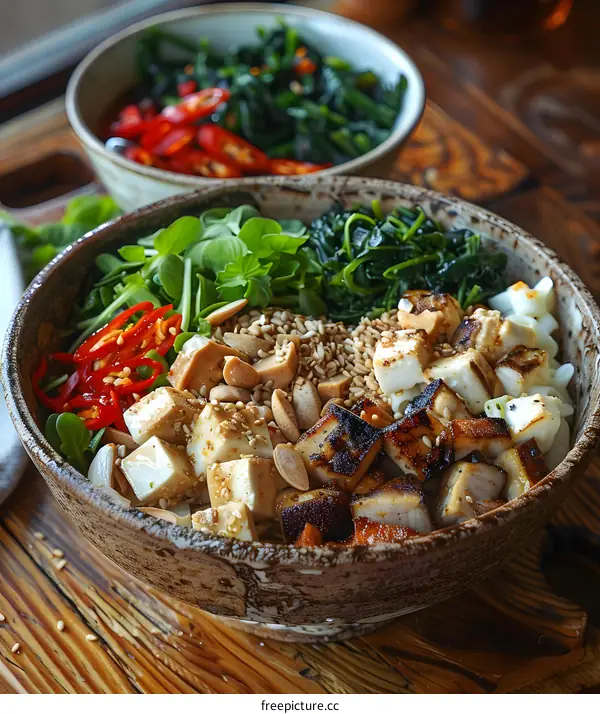 A bowl of delicious vegan food