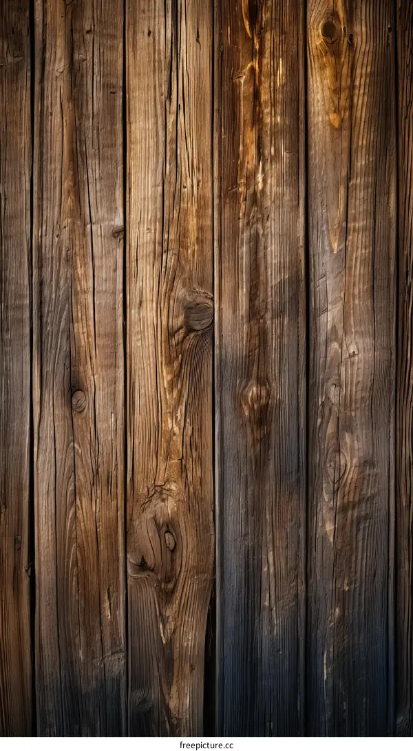 Old wooden fence planks background