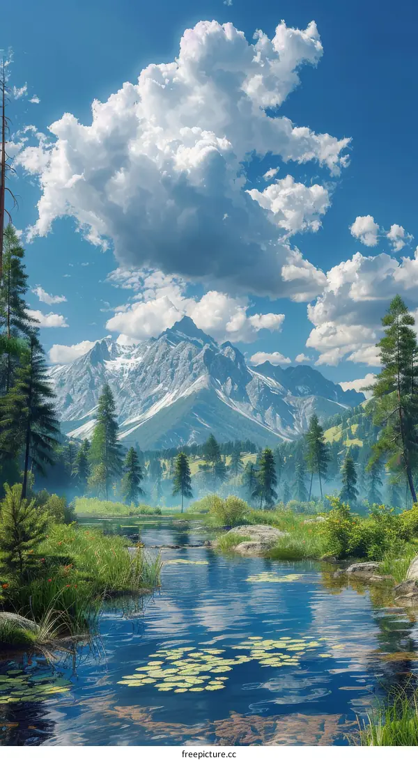 A Stunning Mountain Valley Landscape