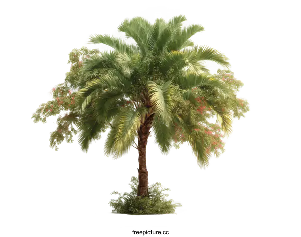 [Transparent Background PNG]Isolated Tropical Palm Tree Illustration